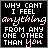 A 4x3 contact sheet of animated frames showing a text-based buddy icon with changing pink lettering on black background.