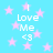 Light blue background with pink stars and repeated white text "I Love Me <3" in four vertical