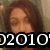 Pixelated image of a person with brown hair and closed eyes, overlaid by large white numerals on black background.