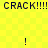 Yellow checkered background with repeated black text 'CRACK!!!!!' and four exclamation marks in a pattern