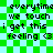 Green and light blue checkered background with repeated pixelated text reading 'everytime we touch i get this feeling <3' in black.