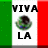 A pixelated image with green, white, and red vertical stripes displaying "VIVA LA" on the left and "FREAKIN MEXICO" on the right, with a circular emblem in the center of each text block.