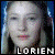 25 identical portrait images with changing background colors and mouth colors, each labeled "LORIEN" below the face