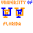 Pixelated graphic with orange and blue text above four stylized 'U' shapes, each containing a smaller 'F', arranged in two on white background