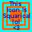 Four identical square icons with orange and cyan borders, blue text reading This Icon Is Squarial lol <3 on a light blue background.