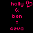 Pixelated pink text and symbols on black background, with heart symbol present in left view only.