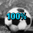A black-and-white soccer ball with text overlays in blue, green, orange, and red, arranged in a four-quadrant