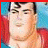 A 3x2 contact sheet of a pixelated animated icon featuring Superman and Spider-Man characters with "VS." text, showing the result "Superman Wins!!" in red text on blue background.