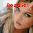 A pixelated image of a person with blonde hair and blue eyes, overlaid with red text reading "Rosalie: GOD! I'M HOT".
