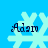 Four identical pixelated snowflakes on a bright blue background, each with the name 'Adam' in dark cursive text overlaid.