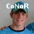 A pixelated image of a person wearing a blue cap and shirt with black trim, featuring text above the head that changes from 'CoNoR' to 'DaLy'.