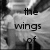 Black-and-white pixelated image of an angel with outstretched wings and text reading 'the wings of an angel' in a stylized font.