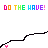 Pixelated graphic with repeated "DO THE HAVE!" text and black jagged lines containing pink heart symbols on white background.