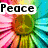 Four distinct buddy icons arranged in a : a colorful flower with 'Peace' text, a handwritten 'I love you' on stone, a group photo with 'JONAS' text, and a blank gray square