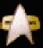 Animated sequence of a white star transforming into and out of a swirling golden spiral on black background.