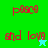 Pixelated red text 'peace' and 'and love' on green and cyan backgrounds with small star or flower icons, animated between two color schemes.