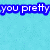 Static image with light blue background displaying pixelated text fragments in white and dark blue.