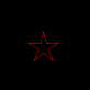 Red outline stars on black background, varying in size and orientation across positions