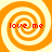Four orange and white spiral patterns arranged in a , each containing red text reading 'love me' at the center