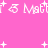 Pixelated pink background with white text and star symbols repeating in horizontal
