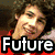 A four- of pixelated images showing a person with curly brown hair, with text overlays including "Mrs. Nick Jonas" and "Future" in various styles