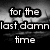 Black-and-white background with red text reading "IM NOT EMO!" replacing white text that reads "for the last damn time."