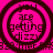 Four circular frames on a bright pink background display partial text phrases with dark brown outlines and pixelated lettering.