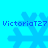 Pixelated blue snowflakes on cyan background with repeated text "VictoriaT27" in dark blue pixel font.