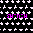 Black background with white star pattern and repeated pink 'SHARON' text in pixelated font.