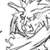 Static 50x50 pixel icon with low-resolution grayscale rendering of a character in motion, likely from Disgaea franchise avatars for AIM.