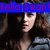 A pixelated image of a person with long brown hair wearing a blue jacket, featuring repeated text at the top and a decorative border.