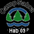 Pixelated icon shows green triangular shapes under a blue arc with gray smoke above and blue waves below, labeled 'Hab 09' in white text.