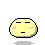Yellow pixelated face with closed eyes and pink blush marks on cheeks, displayed in a of identical static images against gray background
