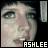 A 3x2 contact sheet of six animated frames showing a woman's face and upper body with the text "ASHLEE" repeated below each frame.