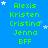 Blue background with green text listing names and 'BFF' in four , white stars scattered throughout