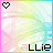 Pixelated icon with pastel gradient background, heart symbol in top-left corner, and 'allie' text at bottom.