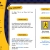 Static image of a webpage with yellow and dark blue borders, featuring multiple gray text blocks and yellow rectangular elements on a white background.