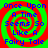 A static image displays blue text reading "Once Upon A Time Seems So Like A Fairy Tale" over a red and green spiral background.