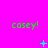 Bright pink background with green 'casey!' text repeated in a , each containing distinct cyan and blue pixel patterns below the text