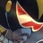 A contact sheet of two animated frames showing a character's red and white striped arm with yellow accents, alongside pixelated text reading "Anime IM" and "COM" on a black background.