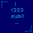 Blue background with repeating light blue pixelated text and star symbols arranged in a pattern