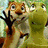 Animated sequence of three cartoon animal characters in a grassy outdoor setting, each with distinct poses and expressions.