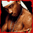 Pixelated 2x2 contact sheet of an animated icon featuring a shirtless man with a white headband, red text "Ja Rule", and the phrase "BLOOD IN MY EYE" in red on black backgrounds.