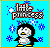 Pixelated penguin with black body, white face and belly, yellow beak and feet stands against bright blue background beneath text banner.