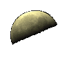 Animated sequence of a moon's phases transitioning from new moon to full moon and back to new moon, displayed in a