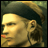 A 48x48 pixel buddy icon featuring a side-profile of a character with light skin, dark hair under a beret, and an earring on the visible ear against a blurred green background, paired with stylized text reading "Anime IM" above smaller "COM" text on black.