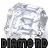 Two side-by-side animated frames of a diamond-shaped icon with the word "DIAMOND" in blocky text below, showing subtle motion blur and pixelation effects on the diamond's surface.