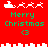 Red pixel art icon with green text "Merry Christmas" and a green heart, featuring Santa's sleigh and reindeer in two animation states with different reindeer counts.