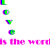 Pixelated icon set with blue text reading 'And it always will be.' and pink text reading 'is the word' on gray background, plus four small color-patterned squares.