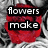 Red roses with black text overlays on a grayscale floral background, displaying four distinct phrases across the image.